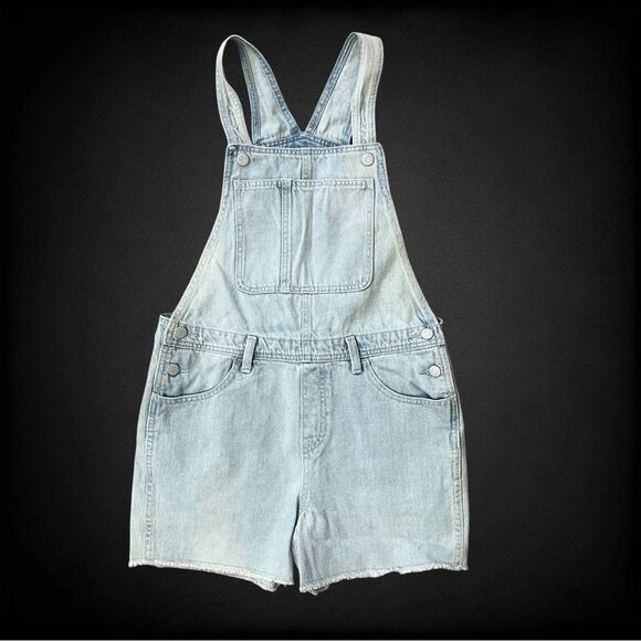 Old Navy Other - New with Tags Old Navy Girls Blue Denim Cut-Off Overall Shorts Size XL (14-16)